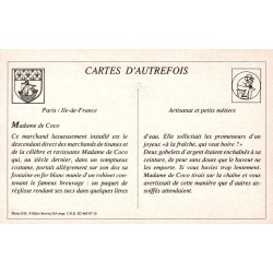 Paris - Reproduction Carte Ancienne Collection Cartes d'Autrefois Marchand de Coco
