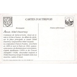 Anost - Reproduction Carte Ancienne Collection Cartes d'Autrefois Hôtel Duvernoy et la Place