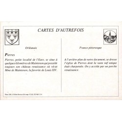 Maintenon - Reproduction Carte Ancienne Collection Cartes d'Autrefois Pierres Grande Rue et Église