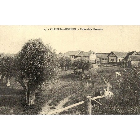 Reproduction de carte postale ancienne Villiers-le-Morhier vallée de la Drouette Collection Cartes d'Autrefois Eure-et-Loir