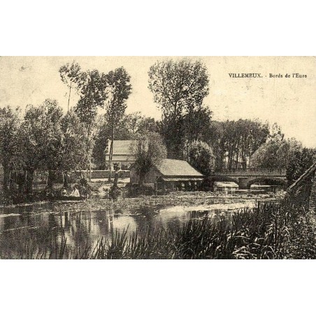 Reproduction de carte postale ancienne Villemeux-sur-Eure bords de l'Eure Collection Cartes d'Autrefois Eure-et-Loir