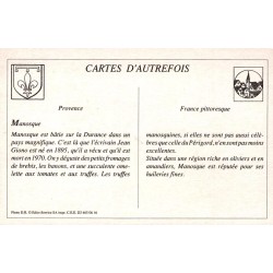 Manosque - Reproduction Carte Ancienne Collection Cartes d'Autrefois Avenue de la Gare et Porte Saunerie
