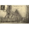 Reproduction de carte postale ancienne Saigneville l'église Collection Cartes d'Autrefois Somme