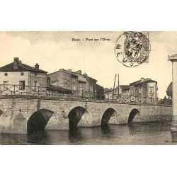 Reproduction de carte postale ancienne Étain pont sur l'Orne Collection Cartes d'Autrefois Meuse
