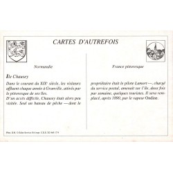 Chausey - Reproduction Carte Ancienne Collection Cartes d'Autrefois Yacht à Vapeur Ondine