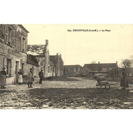 Reproduction de carte postale ancienne Obsonville la Place Collection Cartes d'Autrefois Loiret