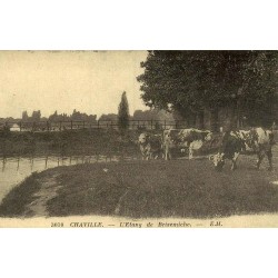 Reproduction de carte postale ancienne Chaville étang de Brisemiche Collection Cartes d'Autrefois Seine-et-Oise