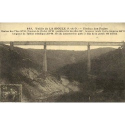 Reproduction de carte postale ancienne vallée de la Sioule viaduc de Fades Collection Cartes d'Autrefois Auvergne