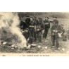 Reproduction de carte postale ancienne Les Diables Bleus au bivouac Collection Cartes d'Autrefois patrimoine militaire