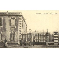 Reproduction de carte postale ancienne Châlons-sur-Marne hôpital militaire Collection Cartes d'Autrefois Marne