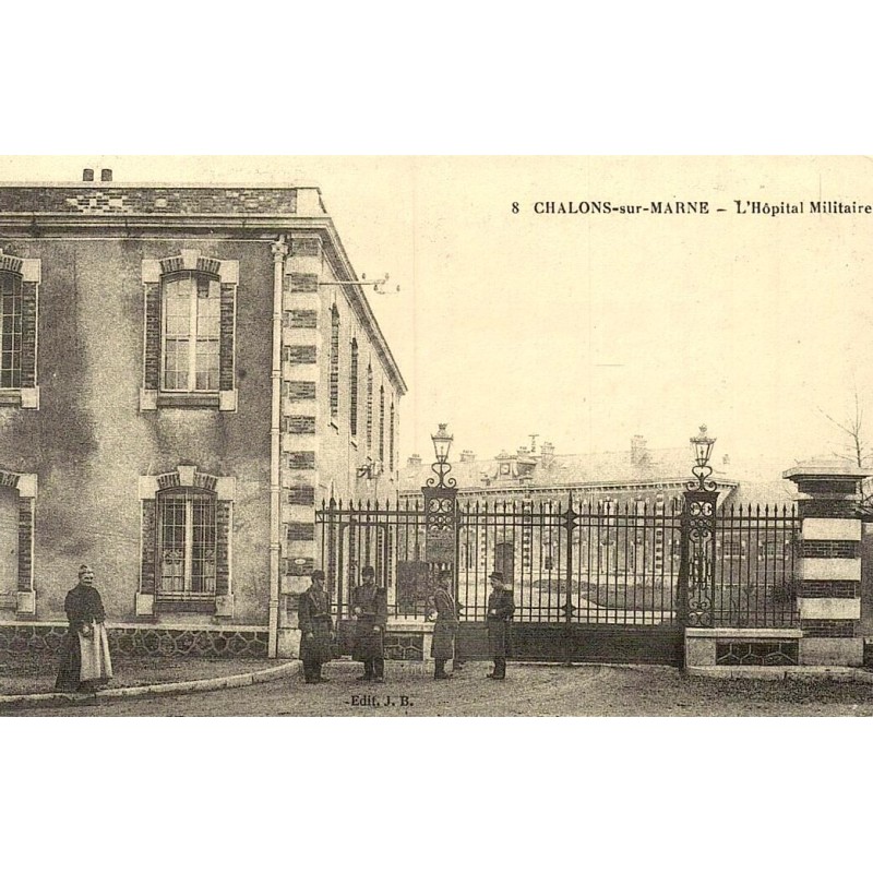 Reproduction de carte postale ancienne Châlons-sur-Marne hôpital militaire Collection Cartes d'Autrefois Marne