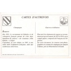 Zouaves - Reproduction Carte Ancienne Collection Cartes d'Autrefois Défense à la Mitrailleuse