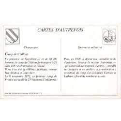 Camp de Châlons - Reproduction Carte Ancienne Collection Cartes d'Autrefois Un Coin de Campement