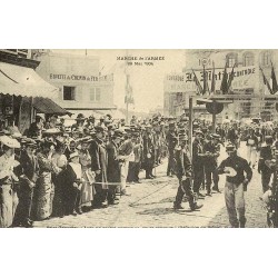 Reproduction de carte postale ancienne Marche de l'Armée 29 mai 1904 Saint-Germain Collection Cartes d'Autrefois