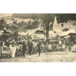 Reproduction de carte postale ancienne batterie alpine à Vallouise Collection Cartes d'Autrefois Hautes-Alpes