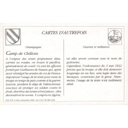 Camp de Châlons - Reproduction Carte Ancienne Collection Cartes d'Autrefois Tente de Soldats