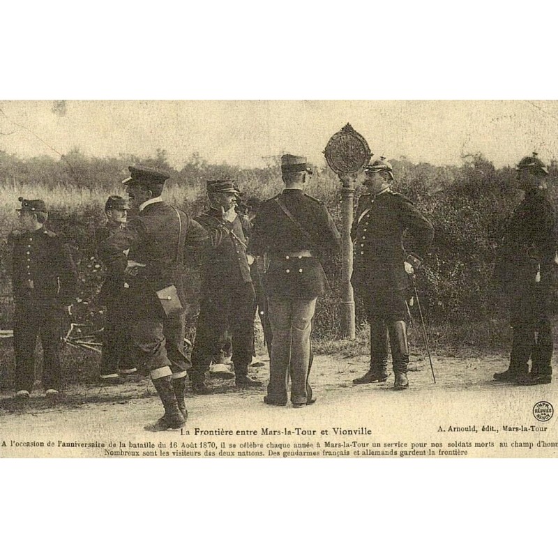 Reproduction de CPA frontière entre Mars-la-Tour et Vionville Collection Cartes d'Autrefois Meurthe-et-Moselle