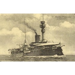 Reproduction de carte postale ancienne Le Formidable cuirassé de la Marine française Collection Cartes d'Autrefois