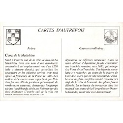 Poitiers - Reproduction Carte Ancienne Collection Cartes d'Autrefois Champ de la Madeleine et Porte de la Tranchée