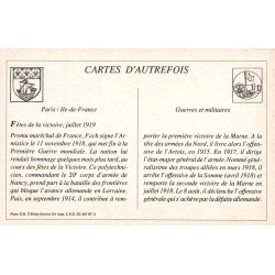 Paris - Reproduction Carte Ancienne Collection Cartes d'Autrefois Remise de Gerbe au Maréchal Foch