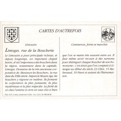 Limoges - Reproduction Carte Ancienne Collection Cartes d'Autrefois Rue de la Boucherie