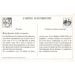 Saint-Quentin - Reproduction Carte Ancienne Collection Cartes d'Autrefois Les Halles