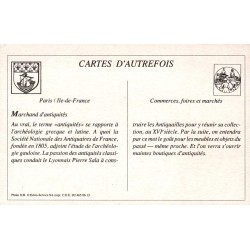 Paris - Reproduction Carte Ancienne Marchand d’Antiquités