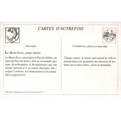 Le Mont-Dore - Reproduction Carte Ancienne Jeune Laitier