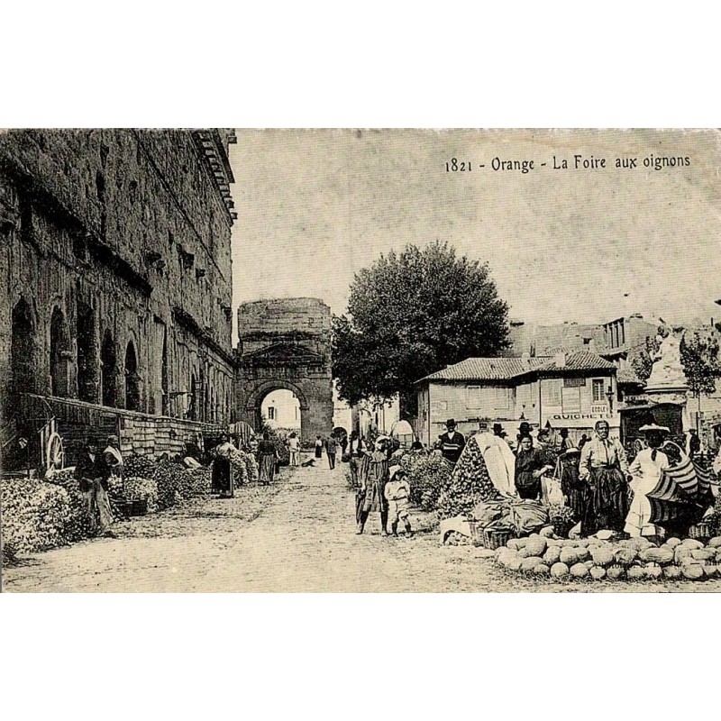 Orange foire aux oignons reproduction carte ancienne Collection Cartes d'Autrefois