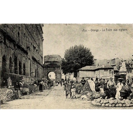 Orange foire aux oignons reproduction carte ancienne Collection Cartes d'Autrefois
