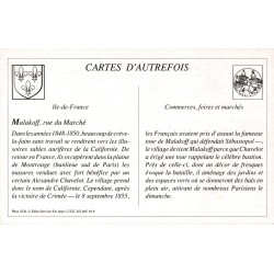 Malakoff - Reproduction Carte Ancienne Rue du Marché