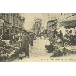 Nice marché aux fleurs Cours Saleya reproduction carte ancienne Collection Cartes d'Autrefois
