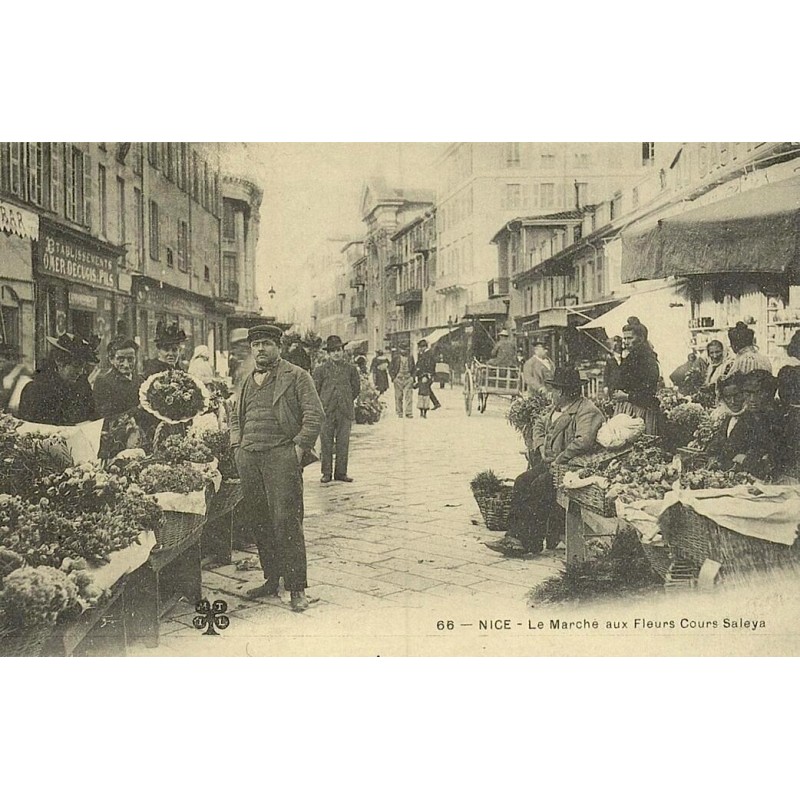 Nice marché aux fleurs Cours Saleya reproduction carte ancienne Collection Cartes d'Autrefois