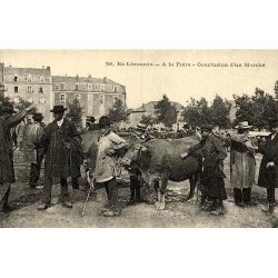 Limousin conclusion d un marché foire reproduction carte ancienne Collection Cartes d'Autrefois