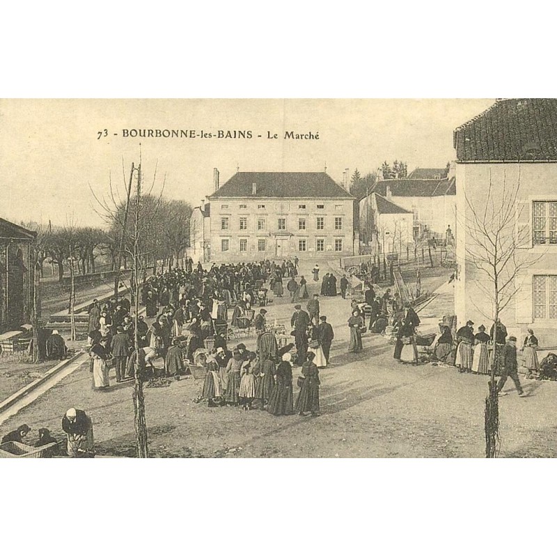 Bourbonne-les-Bains marché reproduction carte ancienne Collection Cartes d'Autrefois
