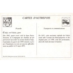 Crépy - Reproduction Carte Ancienne Gare