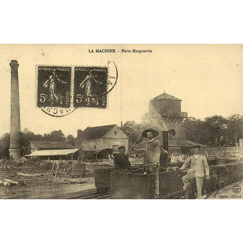 La Machine puits Marguerite reproduction carte ancienne Collection Cartes d'Autrefois