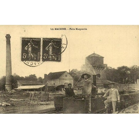La Machine puits Marguerite reproduction carte ancienne Collection Cartes d'Autrefois