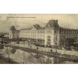 Toulouse gare vue d ensemble reproduction carte ancienne Collection Cartes d'Autrefois