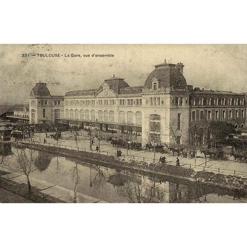 Toulouse gare vue d ensemble reproduction carte ancienne Collection Cartes d'Autrefois