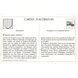 Andorra la Vella courrier Seo de Urgel reproduction carte ancienne Collection Cartes d'Autrefois