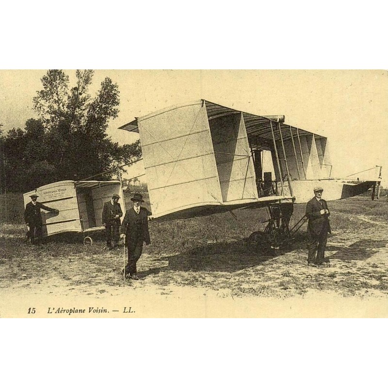 Aéroplane Voisin reproduction carte ancienne Collection Cartes d'Autrefois