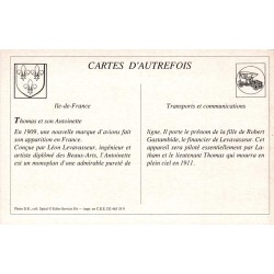 Paris - Reproduction Carte Ancienne Thomas sur Antoinette