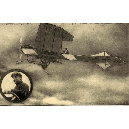 Thomas sur monoplan Antoinette reproduction carte ancienne Collection Cartes d'Autrefois