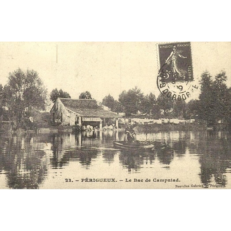 Périgueux bac de Campniac reproduction carte ancienne Collection Cartes d'Autrefois
