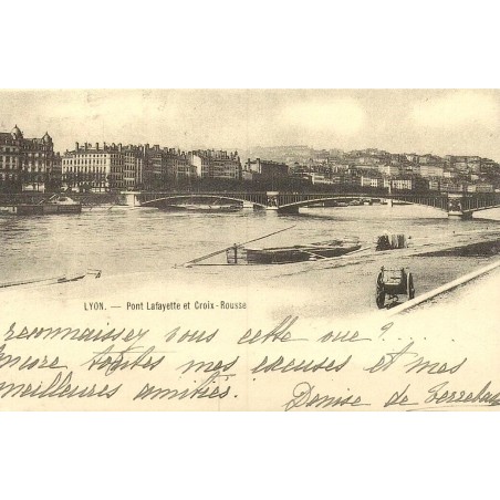 Lyon pont Lafayette Croix Rousse reproduction carte ancienne Collection Cartes d'Autrefois