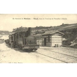 Nézel gare du tramway Versailles Meulan reproduction carte ancienne Collection Cartes d'Autrefois
