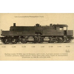Locomotive française réseau du Nord reproduction carte ancienne Collection Cartes d'Autrefois