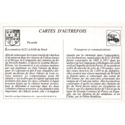 Locomotives Françaises - Reproduction Carte Ancienne Réseau du Nord