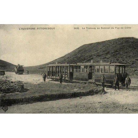 Tramway au sommet du Puy de Dôme reproduction carte ancienne Collection Cartes d'Autrefois